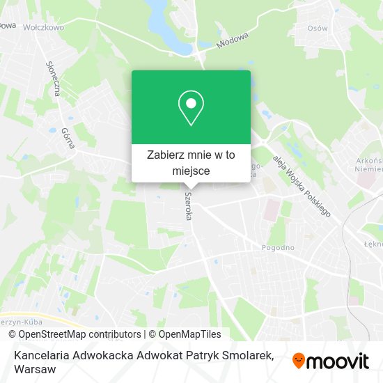 Mapa Kancelaria Adwokacka Adwokat Patryk Smolarek