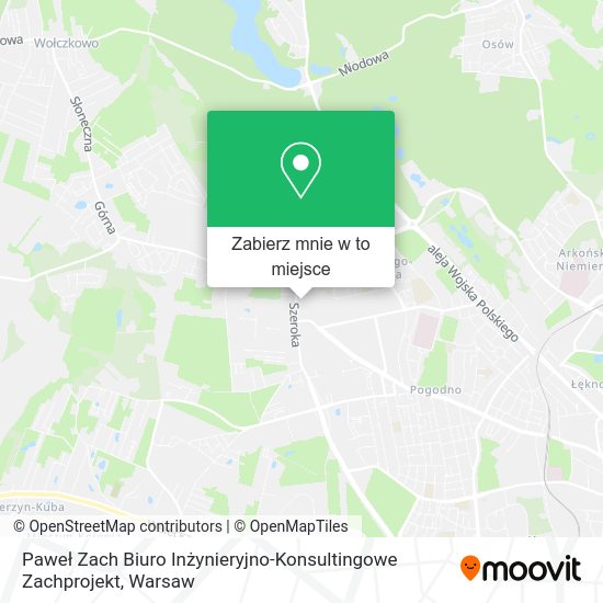 Mapa Paweł Zach Biuro Inżynieryjno-Konsultingowe Zachprojekt