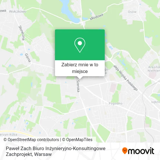Mapa Paweł Zach Biuro Inżynieryjno-Konsultingowe Zachprojekt