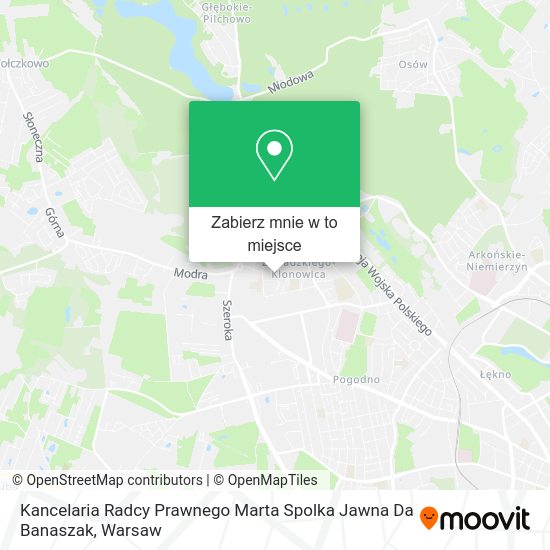 Mapa Kancelaria Radcy Prawnego Marta Spolka Jawna Da Banaszak