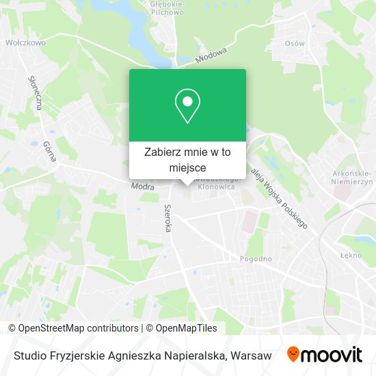 Mapa Studio Fryzjerskie Agnieszka Napieralska