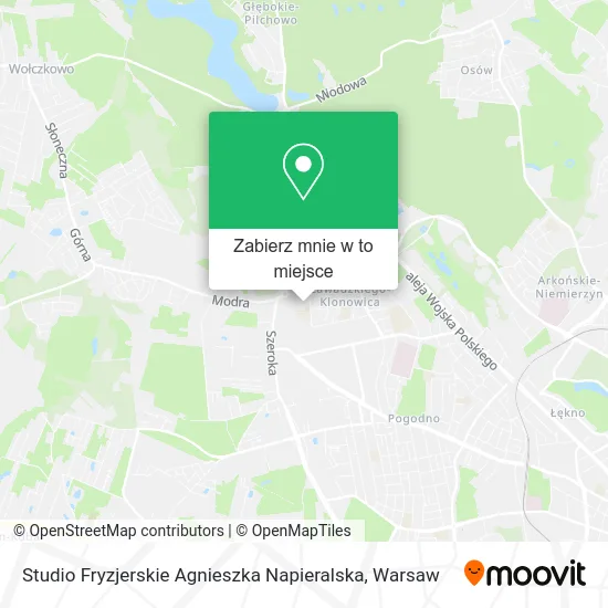 Mapa Studio Fryzjerskie Agnieszka Napieralska