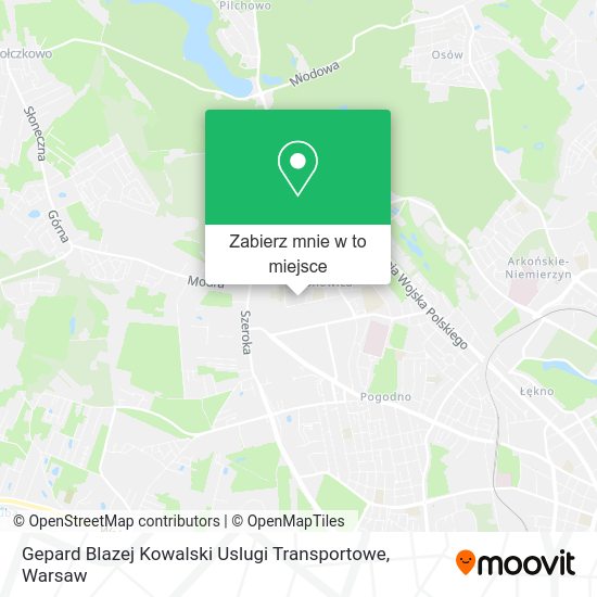 Mapa Gepard Blazej Kowalski Uslugi Transportowe