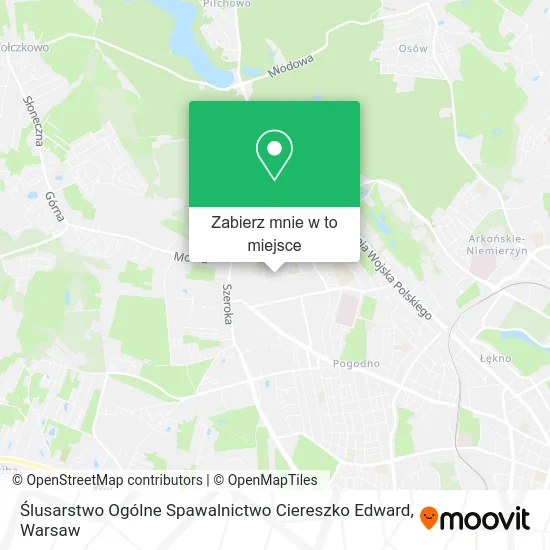 Mapa Ślusarstwo Ogólne Spawalnictwo Ciereszko Edward