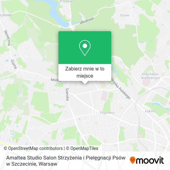 Mapa Amaltea Studio Salon Strzyżenia i Pielęgnacji Psów w Szczecinie