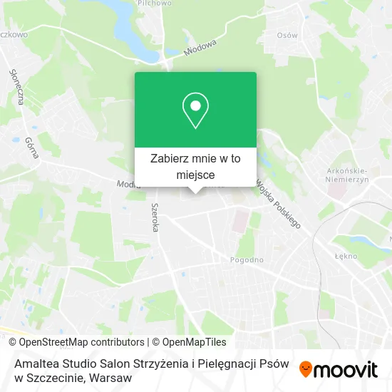 Mapa Amaltea Studio Salon Strzyżenia i Pielęgnacji Psów w Szczecinie