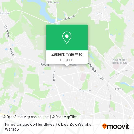 Mapa Firma Usługowo-Handlowa Fk Ewa Żuk-Warska