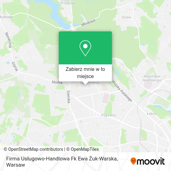 Mapa Firma Usługowo-Handlowa Fk Ewa Żuk-Warska