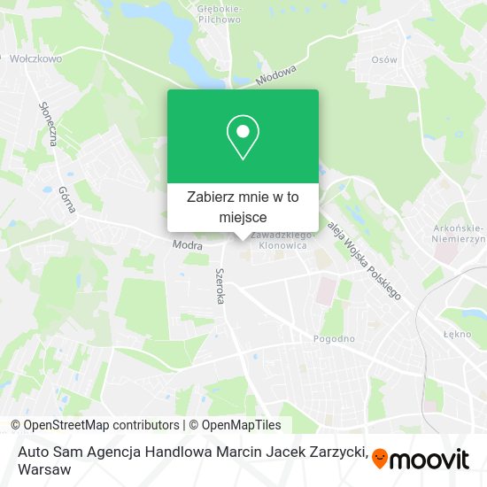 Mapa Auto Sam Agencja Handlowa Marcin Jacek Zarzycki