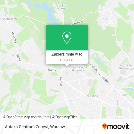 Mapa Apteka Centrum Zdrowi