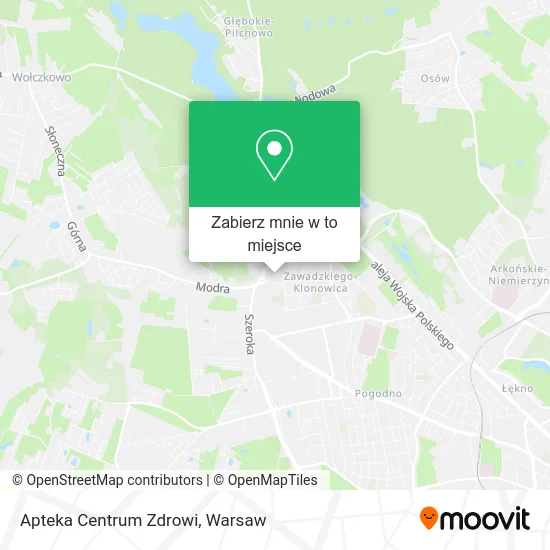 Mapa Apteka Centrum Zdrowi