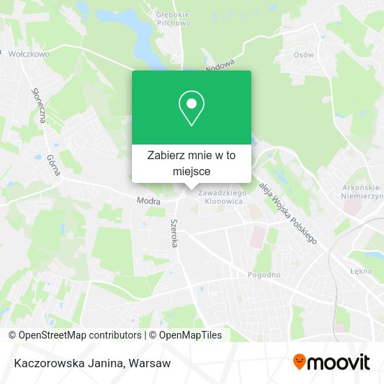 Mapa Kaczorowska Janina