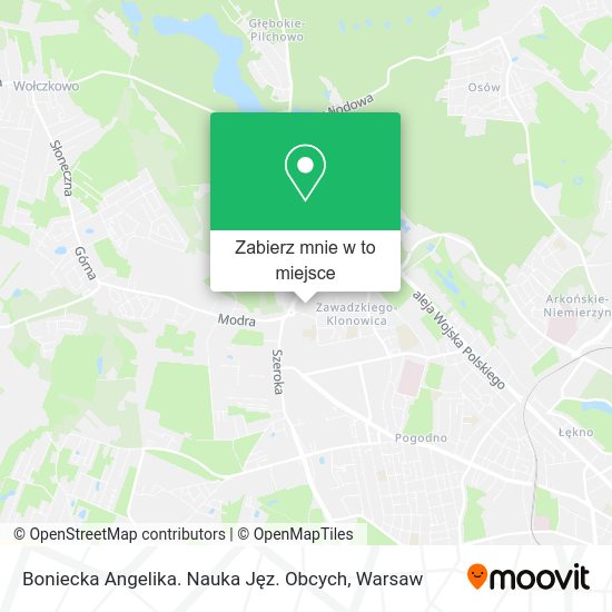 Mapa Boniecka Angelika. Nauka Jęz. Obcych