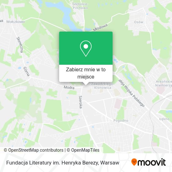 Mapa Fundacja Literatury im. Henryka Berezy