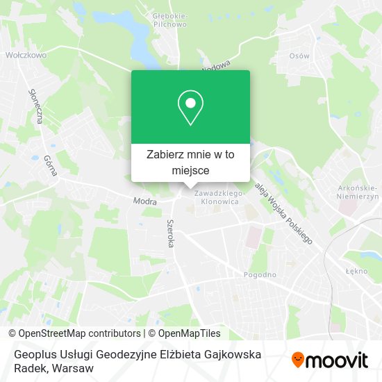 Mapa Geoplus Usługi Geodezyjne Elżbieta Gajkowska Radek