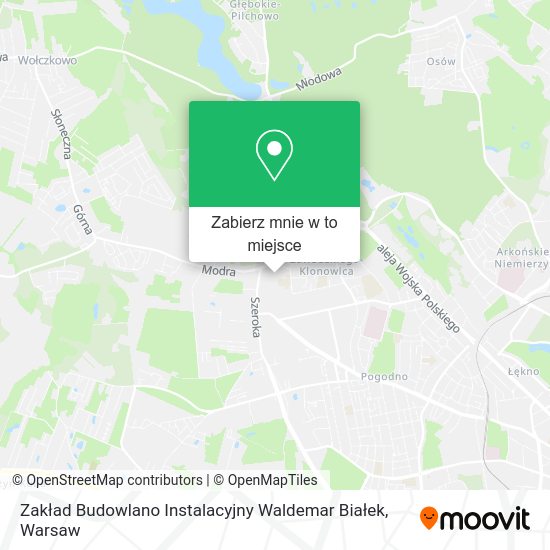 Mapa Zakład Budowlano Instalacyjny Waldemar Białek