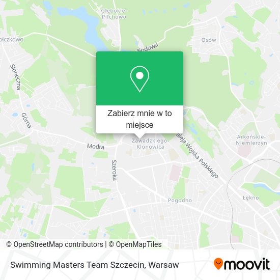 Mapa Swimming Masters Team Szczecin