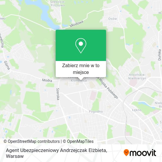 Mapa Agent Ubezpieczeniowy Andrzejczak Elżbieta