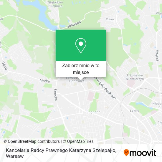 Mapa Kancelaria Radcy Prawnego Katarzyna Szelepajło