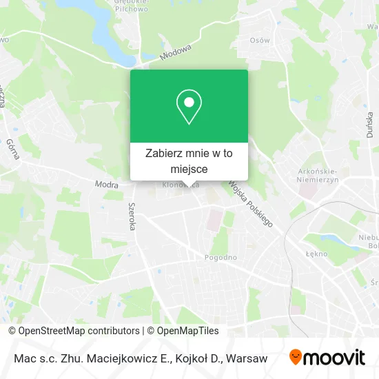 Mapa Mac s.c. Zhu. Maciejkowicz E., Kojkoł D.