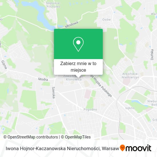 Mapa Iwona Hojnor-Kaczanowska Nieruchomości