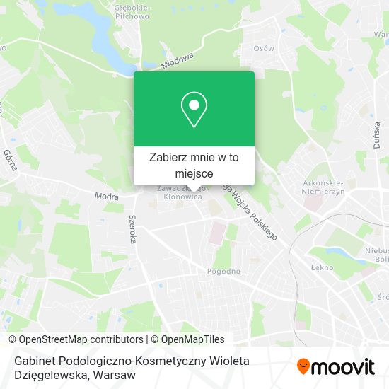 Mapa Gabinet Podologiczno-Kosmetyczny Wioleta Dzięgelewska