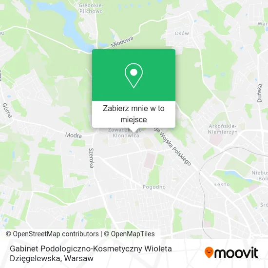 Mapa Gabinet Podologiczno-Kosmetyczny Wioleta Dzięgelewska