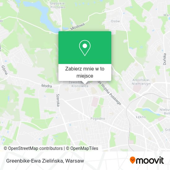 Mapa Greenbike-Ewa Zielińska