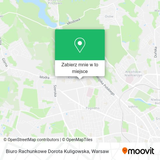 Mapa Biuro Rachunkowe Dorota Kuligowska