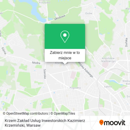 Mapa Krzem Zakład Usług Inwestorskich Kazimierz Krzemiński