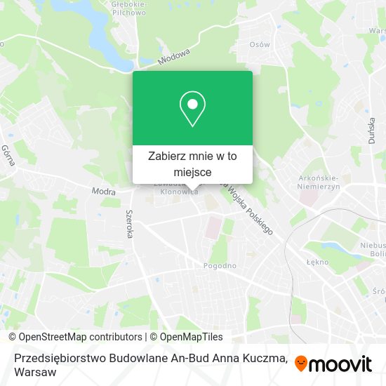 Mapa Przedsiębiorstwo Budowlane An-Bud Anna Kuczma