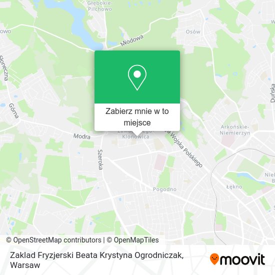 Mapa Zaklad Fryzjerski Beata Krystyna Ogrodniczak