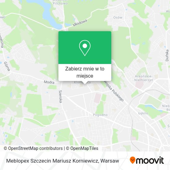 Mapa Meblopex Szczecin Mariusz Korniewicz