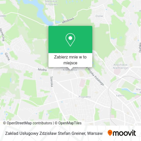 Mapa Zakład Usługowy Zdzisław Stefan Greiner