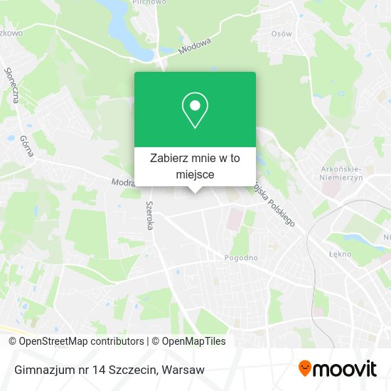 Mapa Gimnazjum nr 14 Szczecin