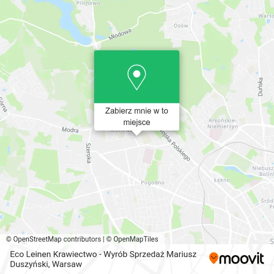 Mapa Eco Leinen Krawiectwo - Wyrób Sprzedaż Mariusz Duszyński