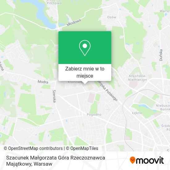 Mapa Szacunek Małgorzata Góra Rzeczoznawca Majątkowy