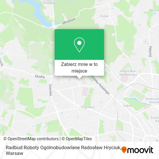 Mapa Radbud Roboty Ogólnobudowlane Radosław Hryciuk