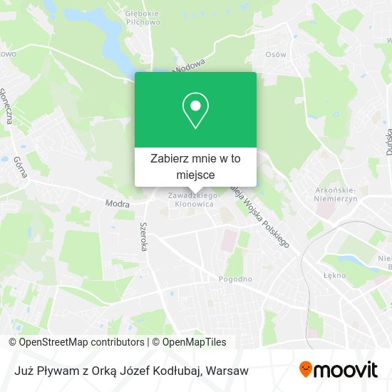 Mapa Już Pływam z Orką Józef Kodłubaj