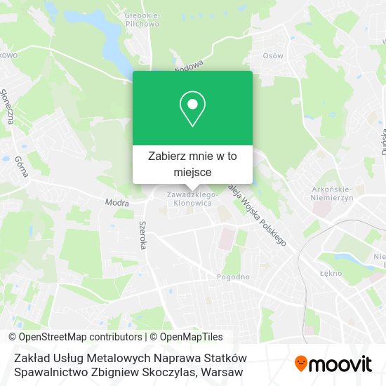 Mapa Zakład Usług Metalowych Naprawa Statków Spawalnictwo Zbigniew Skoczylas