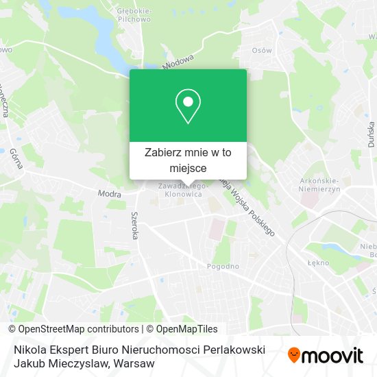 Mapa Nikola Ekspert Biuro Nieruchomosci Perlakowski Jakub Mieczyslaw