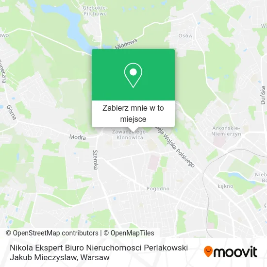 Mapa Nikola Ekspert Biuro Nieruchomosci Perlakowski Jakub Mieczyslaw