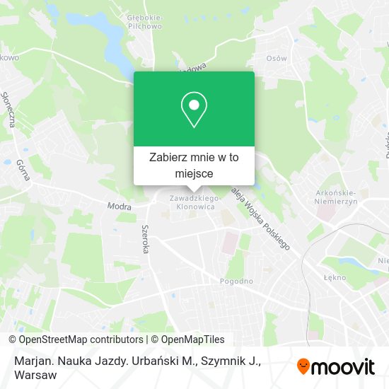 Mapa Marjan. Nauka Jazdy. Urbański M., Szymnik J.