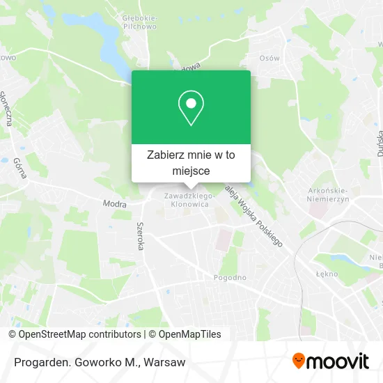 Mapa Progarden. Goworko M.