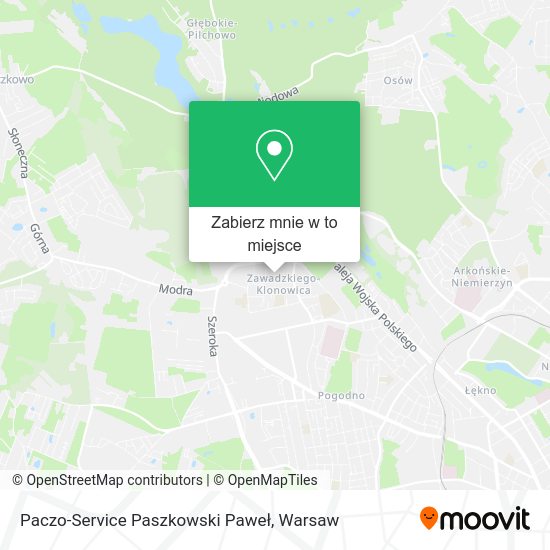 Mapa Paczo-Service Paszkowski Paweł