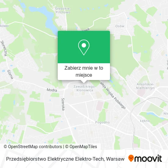 Mapa Przedsiębiorstwo Elektryczne Elektro-Tech