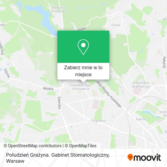 Mapa Połudzień Grażyna. Gabinet Stomatologiczny