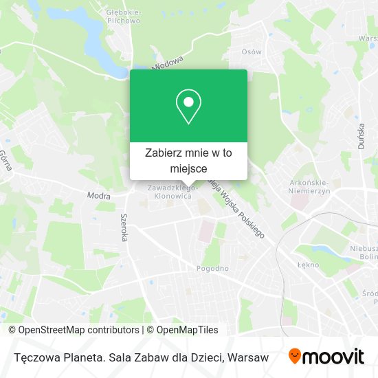 Mapa Tęczowa Planeta. Sala Zabaw dla Dzieci