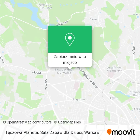 Mapa Tęczowa Planeta. Sala Zabaw dla Dzieci
