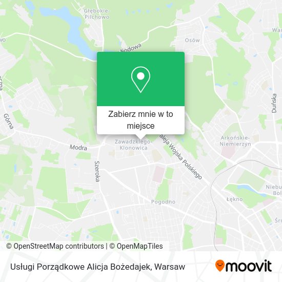 Mapa Usługi Porządkowe Alicja Bożedajek